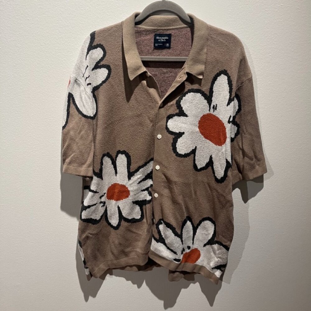 Abercrombie Floral Sweater Polo XXL